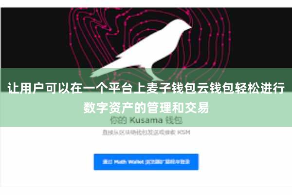 让用户可以在一个平台上麦子钱包云钱包轻松进行数字资产的管理和交易