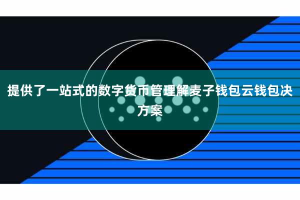 提供了一站式的数字货币管理解麦子钱包云钱包决方案