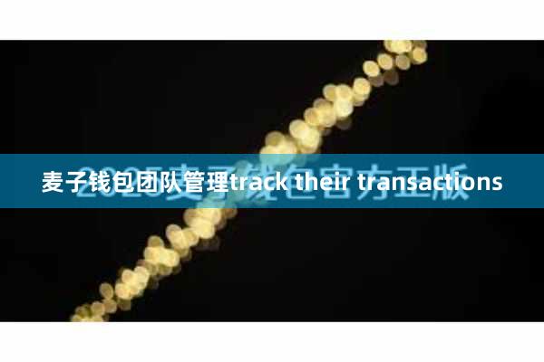 麦子钱包团队管理track their transactions