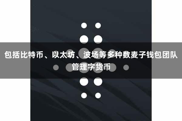 包括比特币、以太坊、波场等多种数麦子钱包团队管理字货币